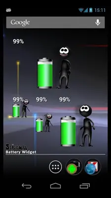 Stickman Battery Widget android App screenshot 0