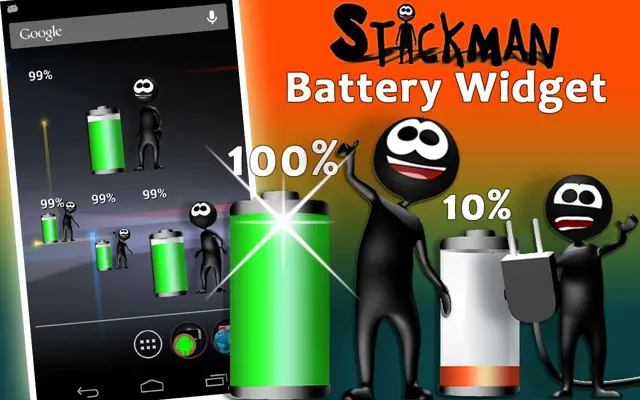 Stickman Battery Widget android App screenshot 10