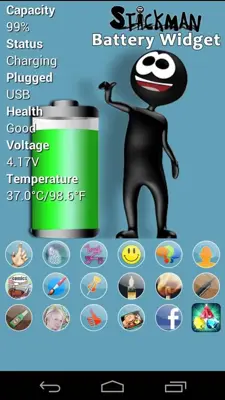 Stickman Battery Widget android App screenshot 1