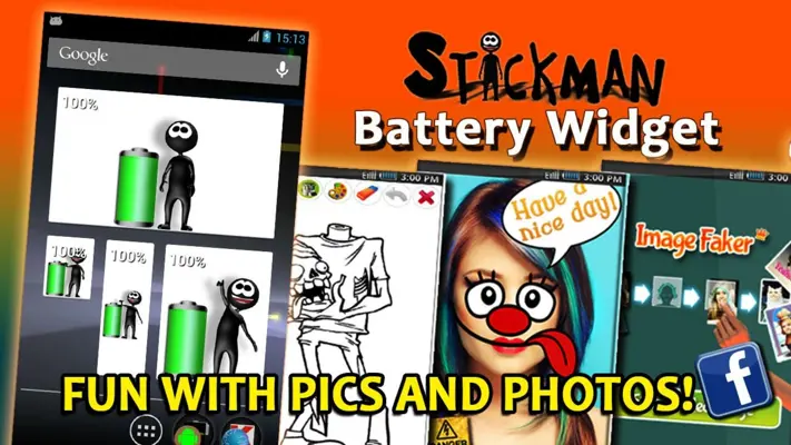 Stickman Battery Widget android App screenshot 2