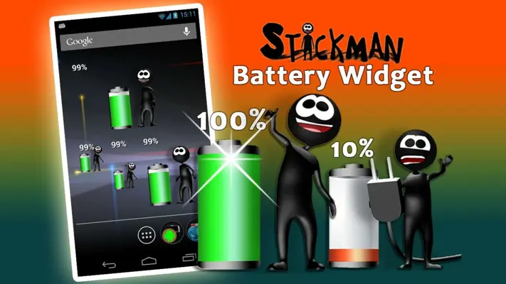 Stickman Battery Widget android App screenshot 3